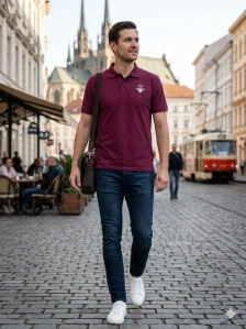 Pánské polokošile s výšivkou „Královská včela“