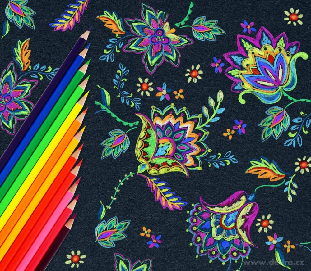 12 ks NEONOVĚ SVÍTIVÉ umělecké pastelky nejvyšší kvality