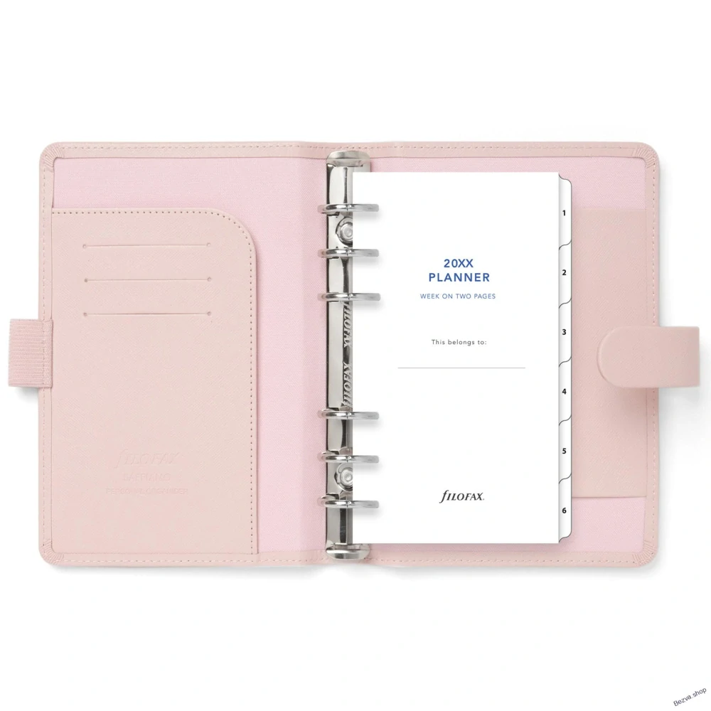 Filofax, Diář Saffiano, Osobní, blush