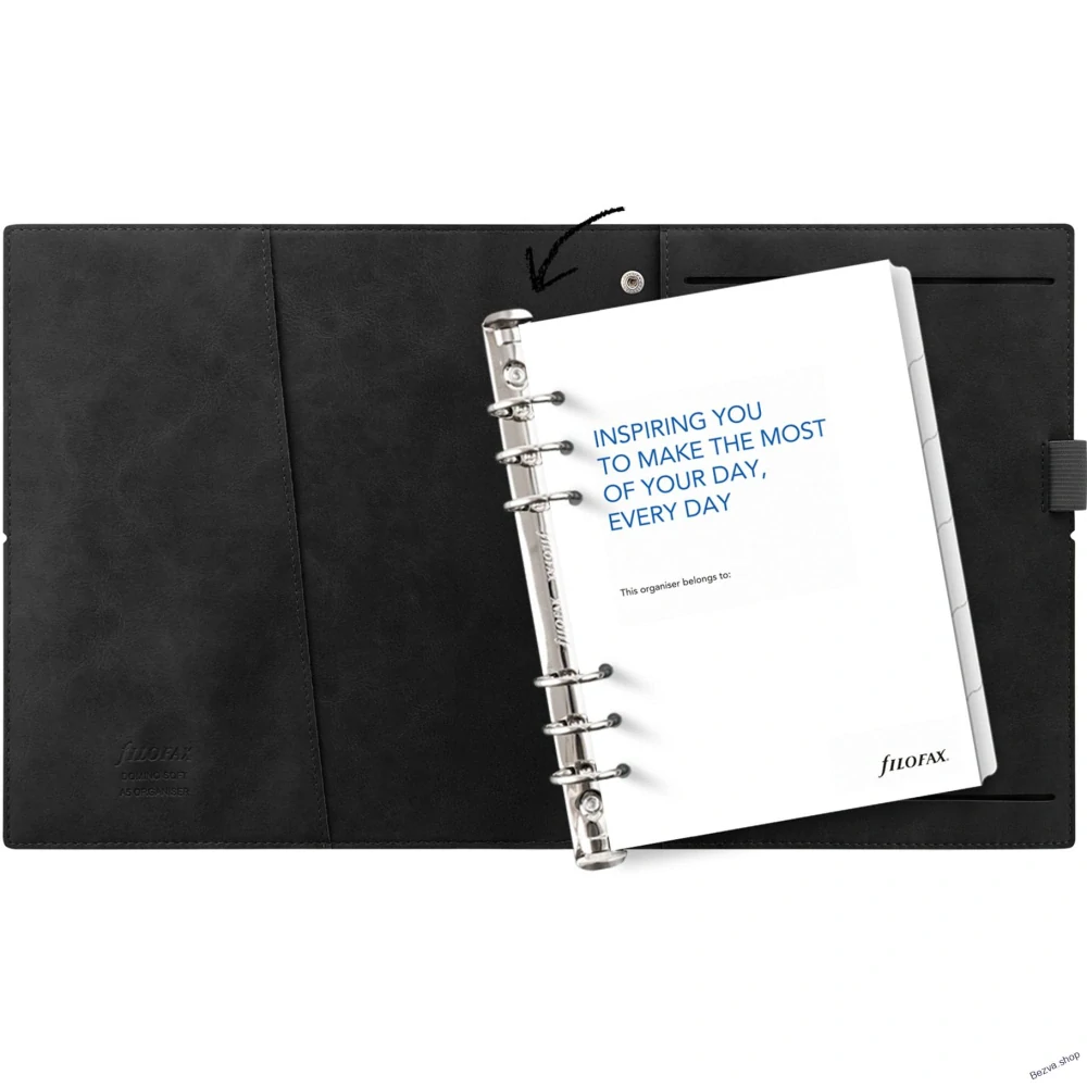 Filofax, Diář Domino Soft, osobní, černý, modular