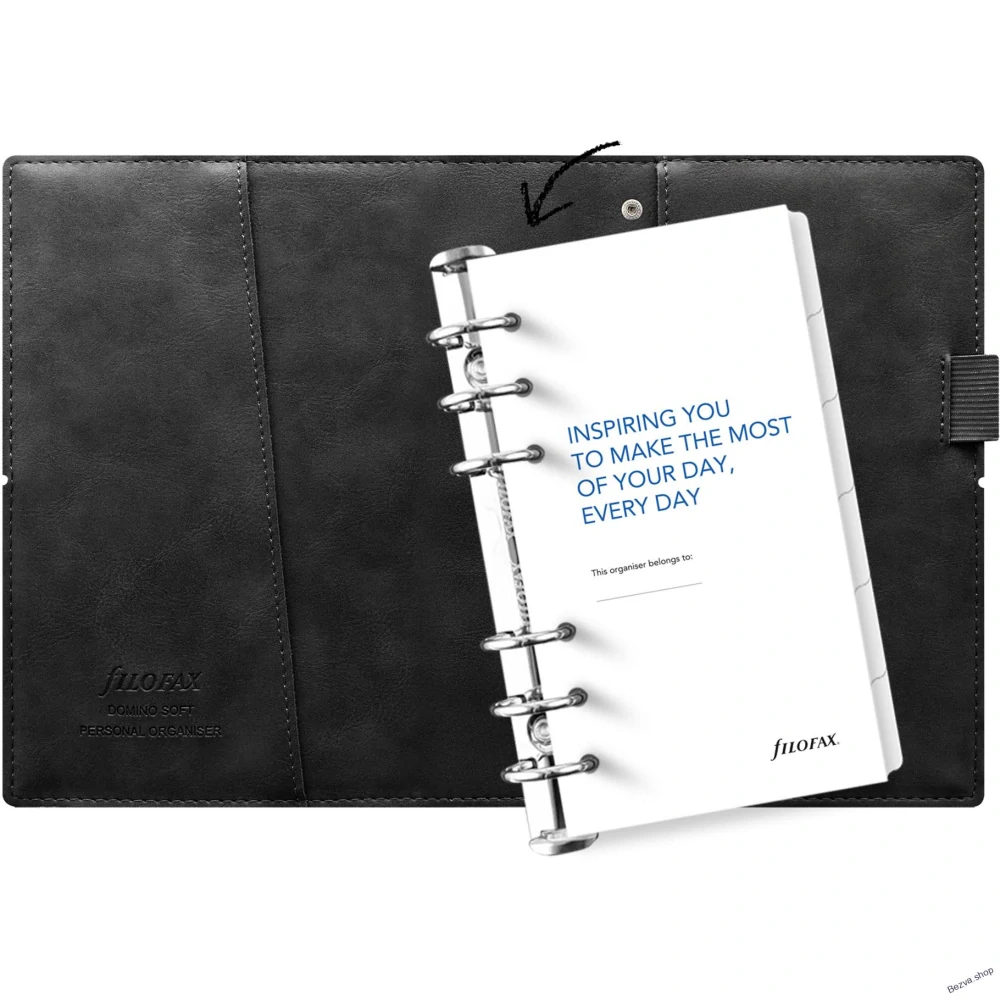 Filofax, Diář Domino Soft, osobní, černý, modular